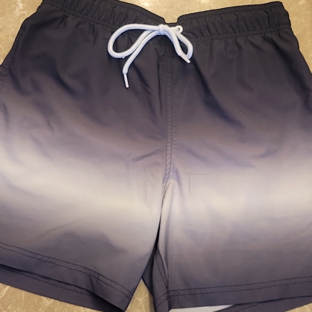 George Black/gray/white Ombré Son Trunks,  M